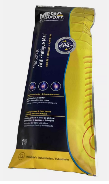 Anti-Fatigue Mat Square Toe Insole - Men   PAMSQ-M1415