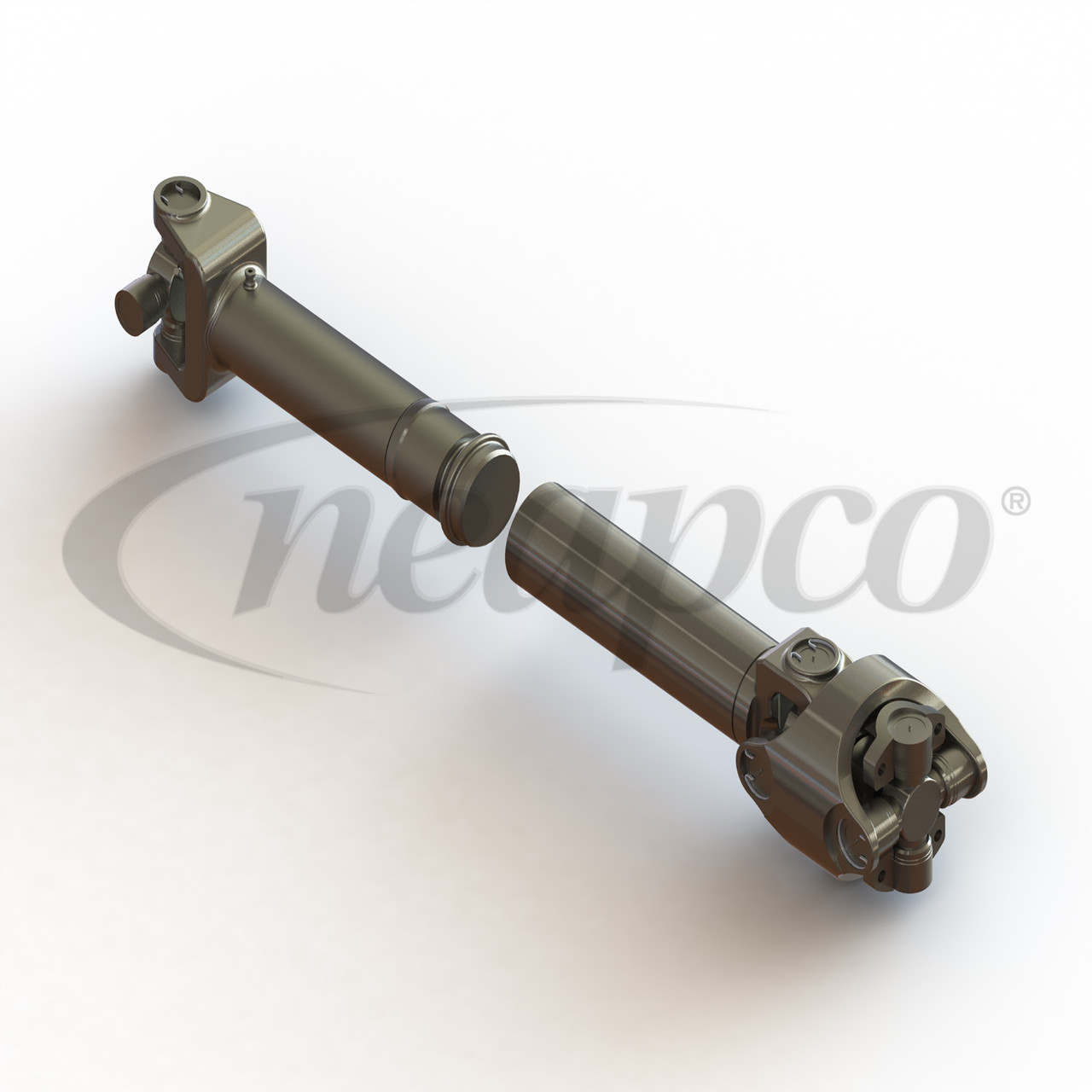 2.00" x .120" Round - Spicer® 1310 Type 7 Unwelded Double Cardan CV Drive Shaft Assembly   N909365-2600