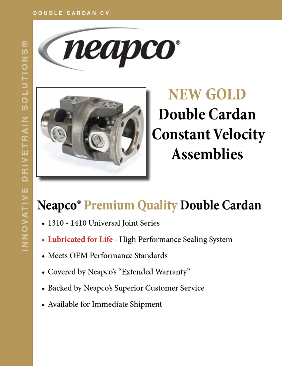 4.250" Flange - 2.750" x .083" Round - Spicer® 1350 Double Cardan CV Head Assembly  N921052G