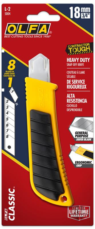 L-2 18mm Ratchet Lock Utility Knife w/ LB Snap Blade   5004