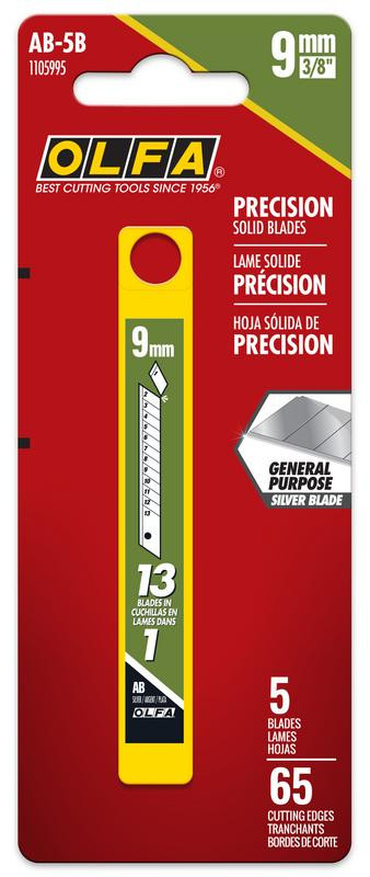 10 Pc. AB-10B 9mm Silver Precision Snap Blade   5010