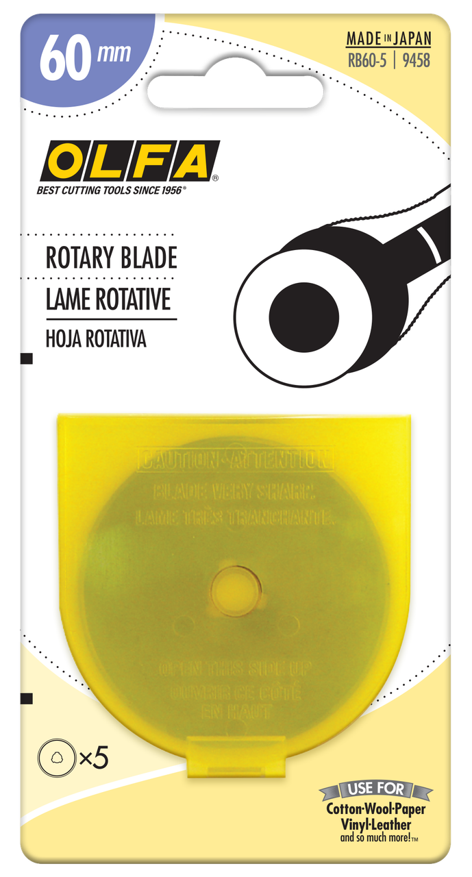 5 Pc. RB60-5 60mm Tungsten Steel Rotary Blade   9458