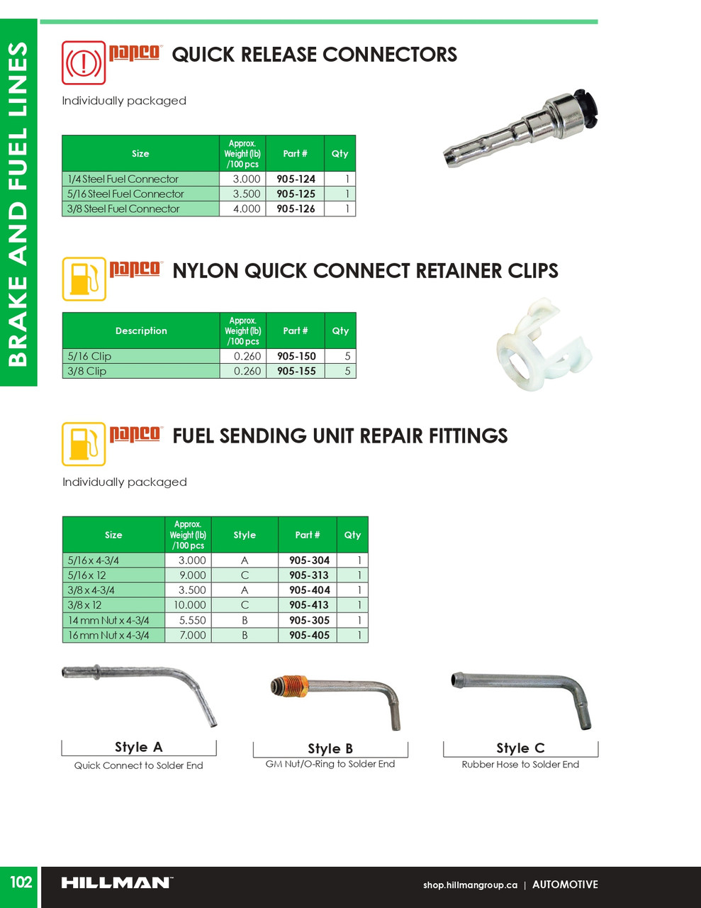 3/8 x 4-3/4" Type (A) Fuel Sending Repair Fitting   905-404
