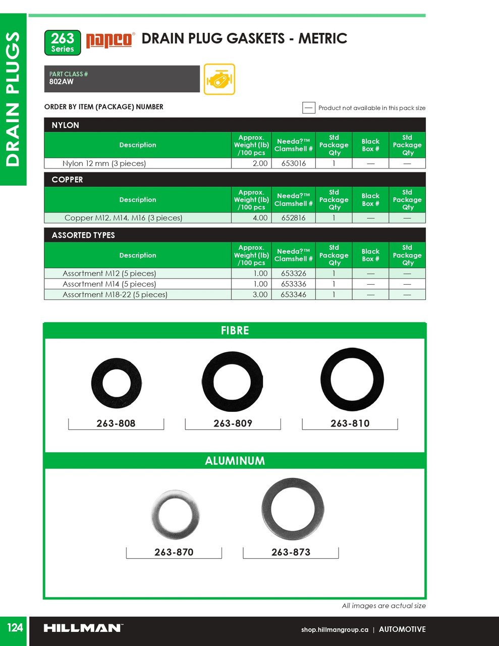 16mm Fibre Drain Plug Gasket 25 Pc.   263-809