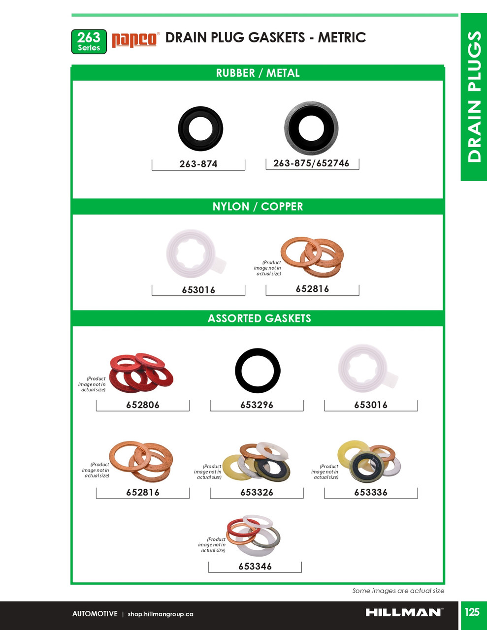 12mm Rubber Drain Plug Gasket 25 Pc.   263-874