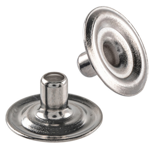 3/8" Nickel Plated Brass Snap Fastener 25 Pc.   400-981