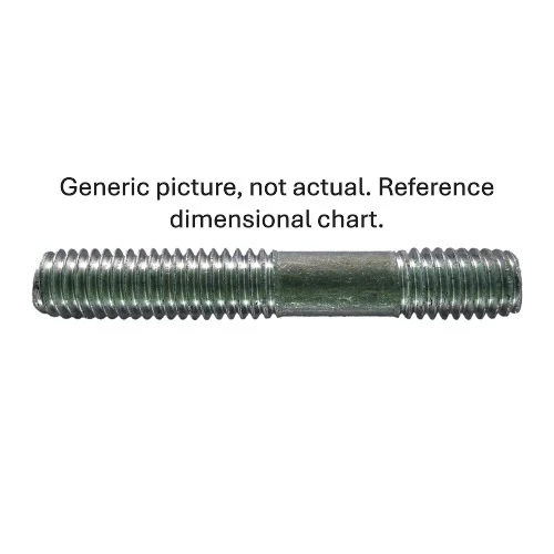 M8-1.25 x 40mm Zinc Plated Metric Engine Stud 10 Pc.   264-339