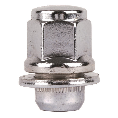 M12-1.5 Chrome Dometop Capped Flanged Flat Wheel Nut 10 Pc.   559-117