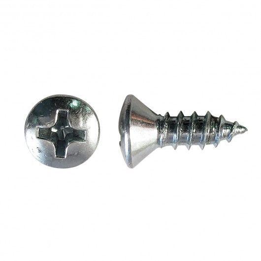 #6 x 1-1/4" Oval Head Steel Tapping Screw 10000 Pc.   B229-016