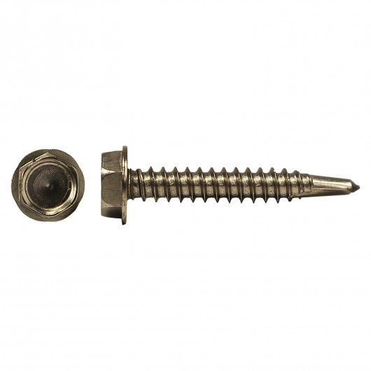 #6 x 3/8" Drill-X® Hex Head Stainless Steel Tapping Screw 100 Pc.   5177-069