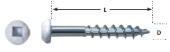 #8 x 3/4" Pan Head Steel Particle Board Screw 100 Pc.   222-696