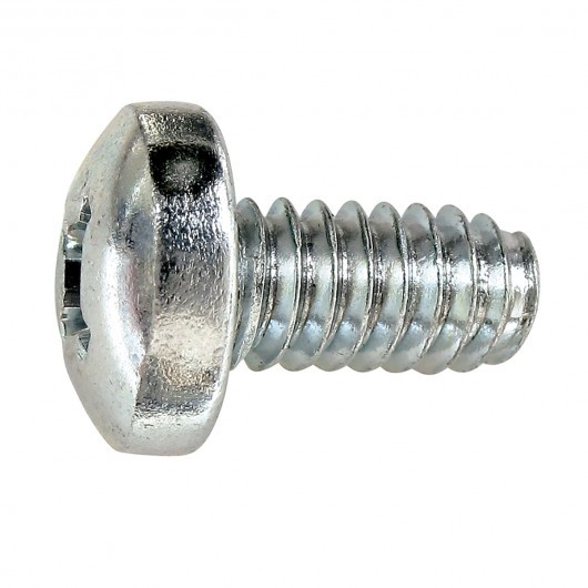#10-32 x 1" Pan Head Steel Quadrex Screw 4000 Pc.   B225-361