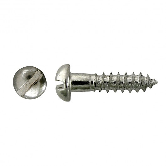 #8 x 1" Pan Head Aluminum Slot Screw 100 Pc.   5869-141