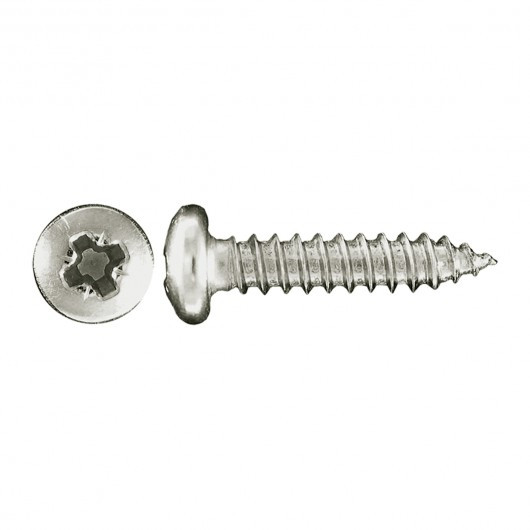 M4 x 20mm Pan Pozidriv® Chrome Trim Screw 100 Pc.   230-206