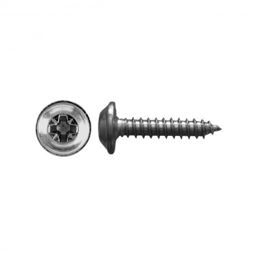 M4 x 12mm Pan Pozidriv® Chrome Trim Screw 100 Pc.   230-302