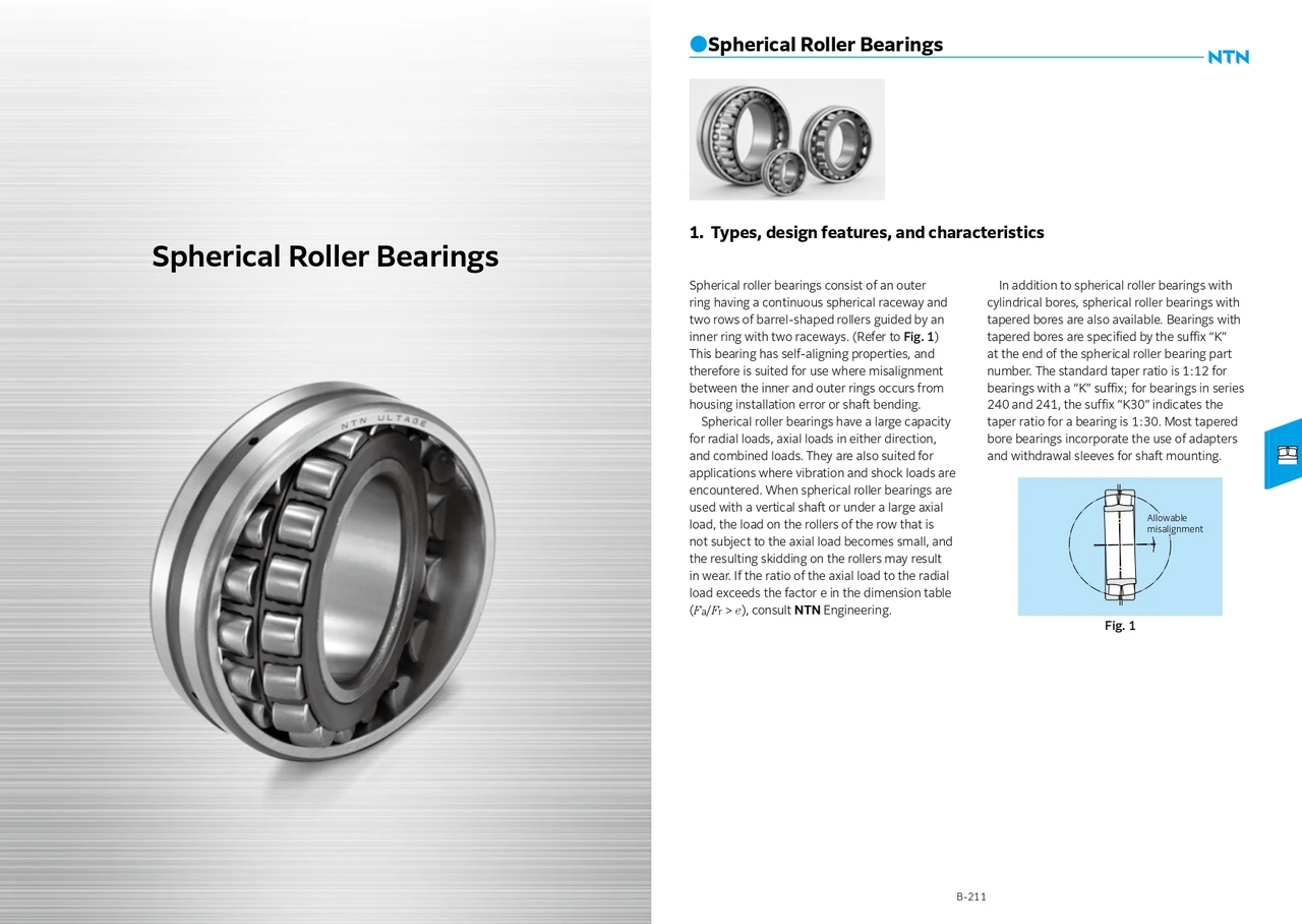 ISO Double Row Straight Bore Spherical Roller Bearing - Brass Cage  23052EMW33XPX50