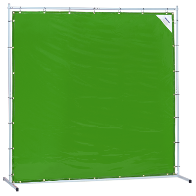 Sellstrom® Transparent Vinyl Welding Curtain & Metal Frame - Green - 6 x 8'  S97345