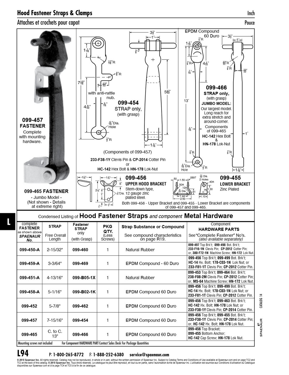 Fastener Strap With Grasp Only Strap 7 15/16" O/A Lgth Epdm Compound Black 60-Duro (Component Of Sn#099-457)   099-454