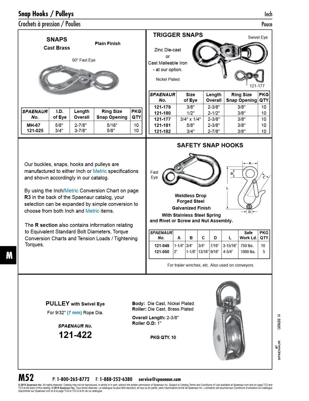 Trigger Snap Round Swivel Eye 1/2" Eye 2 1/2" Oa L 3/8" Snap Opening Zinc Die Cast Nickel Plated   121-180