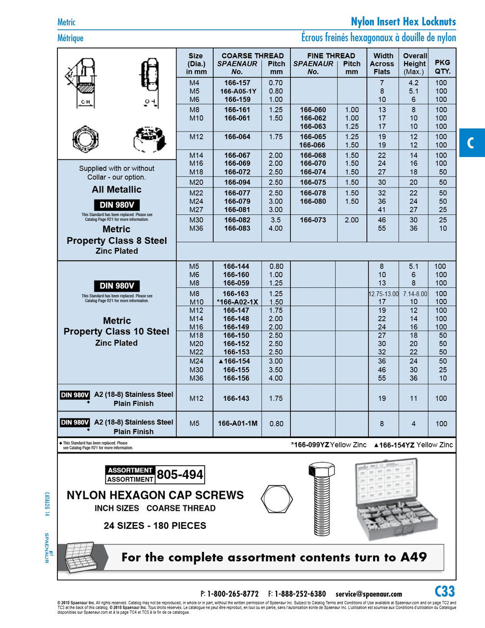 All Metal Lock Nut Din 980V M14 X 2.0 Cl 8 Steel Zinc Plated Din 980V/8-Zp M14   166-067