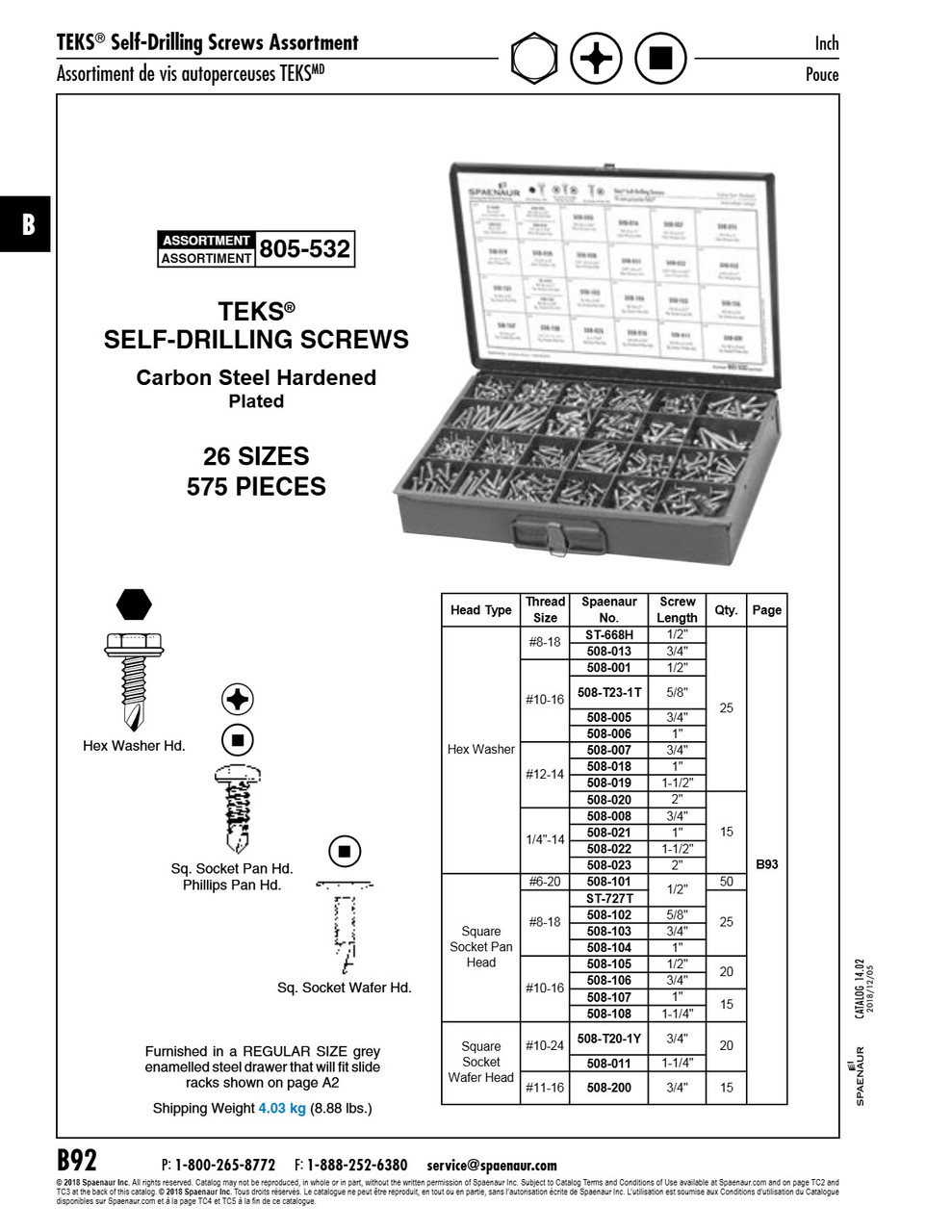 "Teks" Screw Assortment   805-532