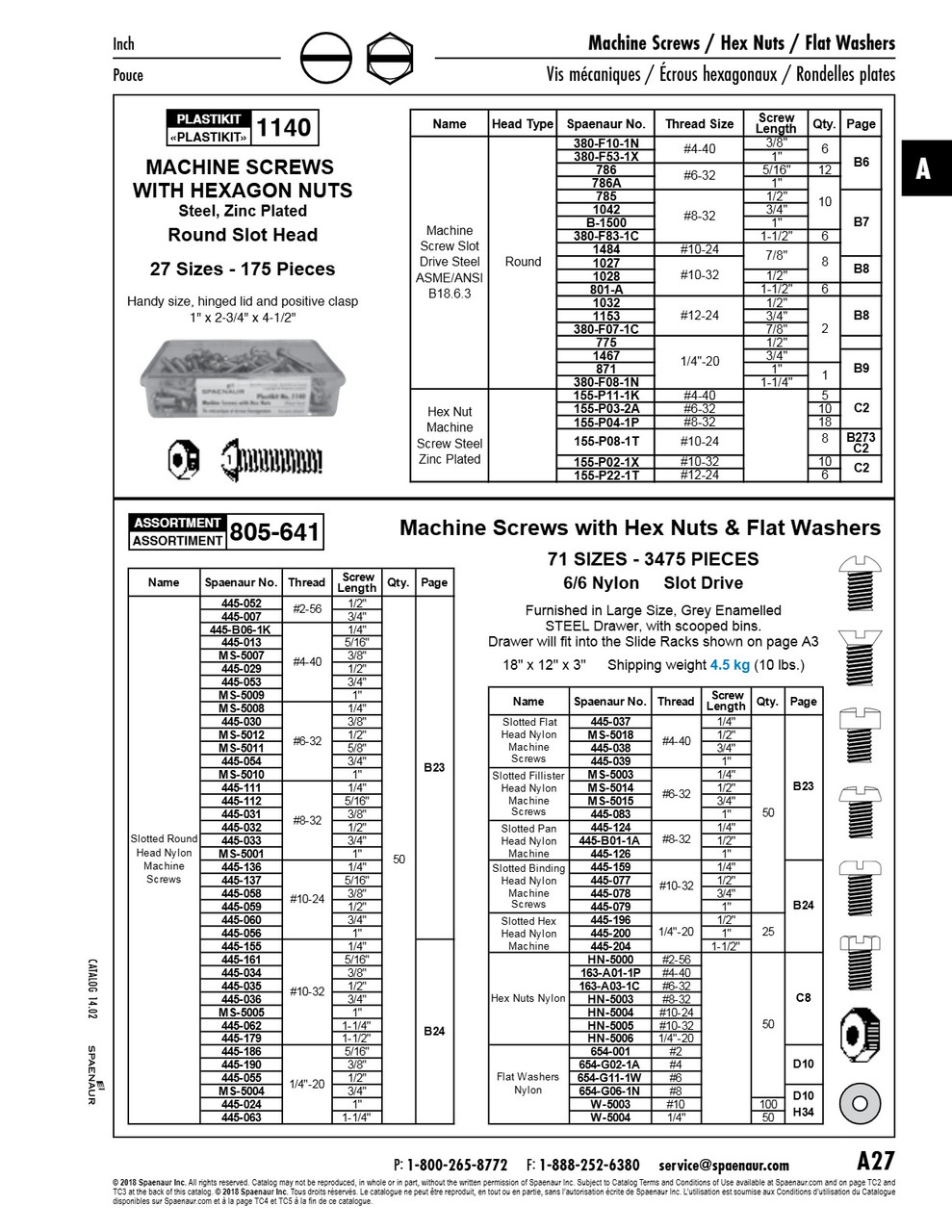Nylon Screw Nut & Washer Assortment   805-641