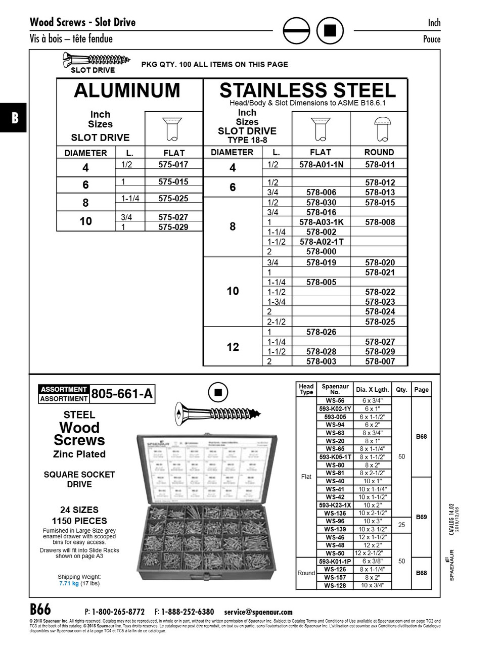 Assortment Of Steel Square Socket Head Wood Screws   805-661-A