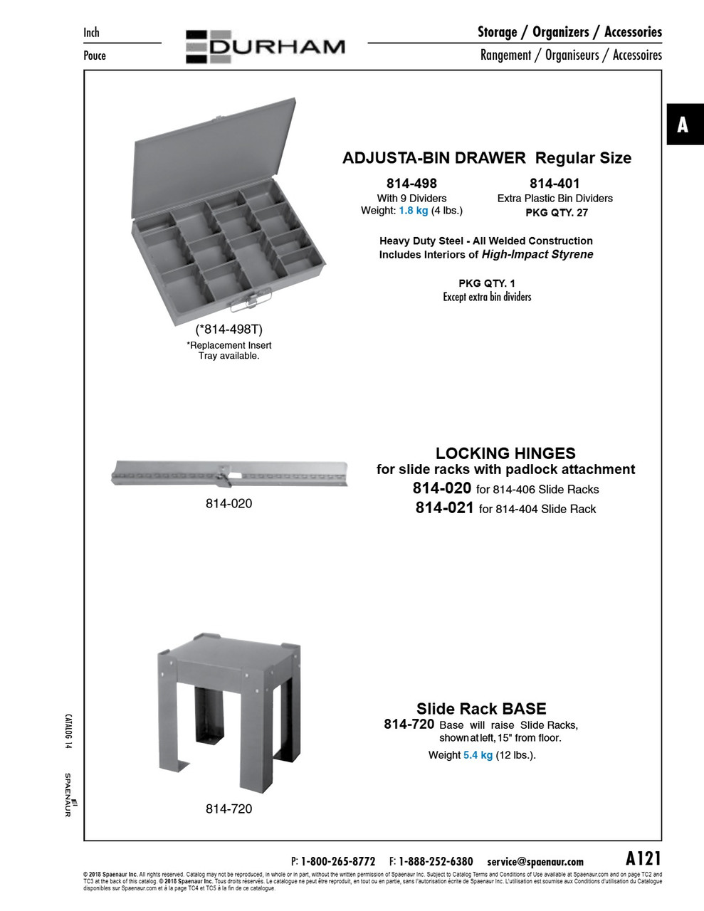 Adjustable Bin Insert For 814-498 Gray Plastic   814-498T