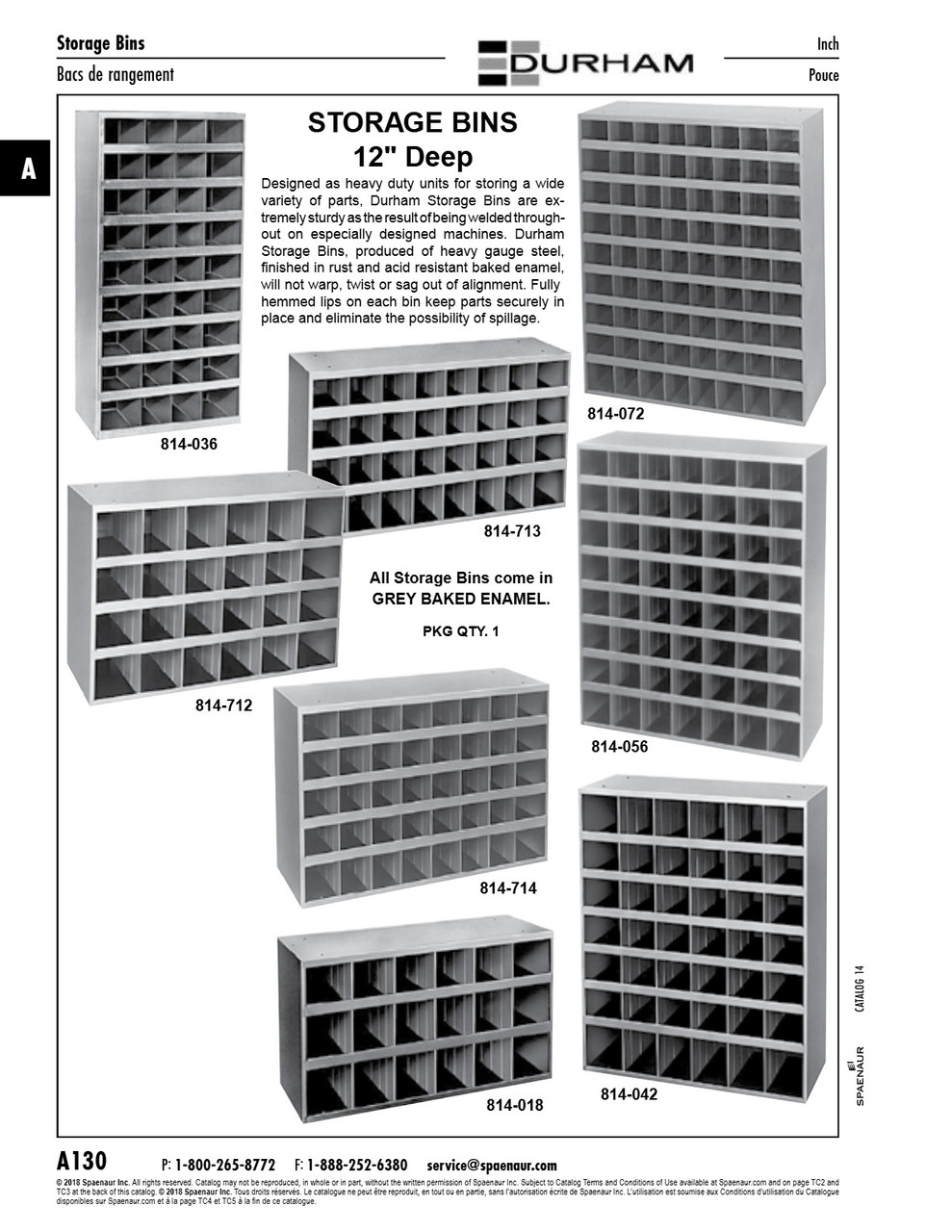 Storage Bin W/ 40 Bins 33-3/4" W X 23-7/8" H X 12" D Steel Gray Baked Enamel   814-714