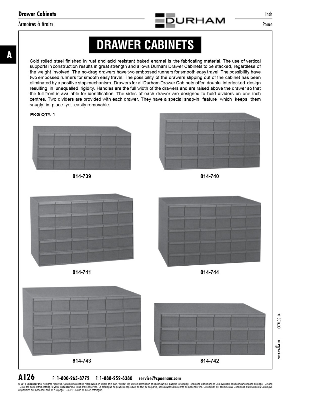 Storage Cabinet W/ 24 Drawers 33 3/4" W X 17" H X 17 1/4" D Steel Gray Baked Enamel   814-743