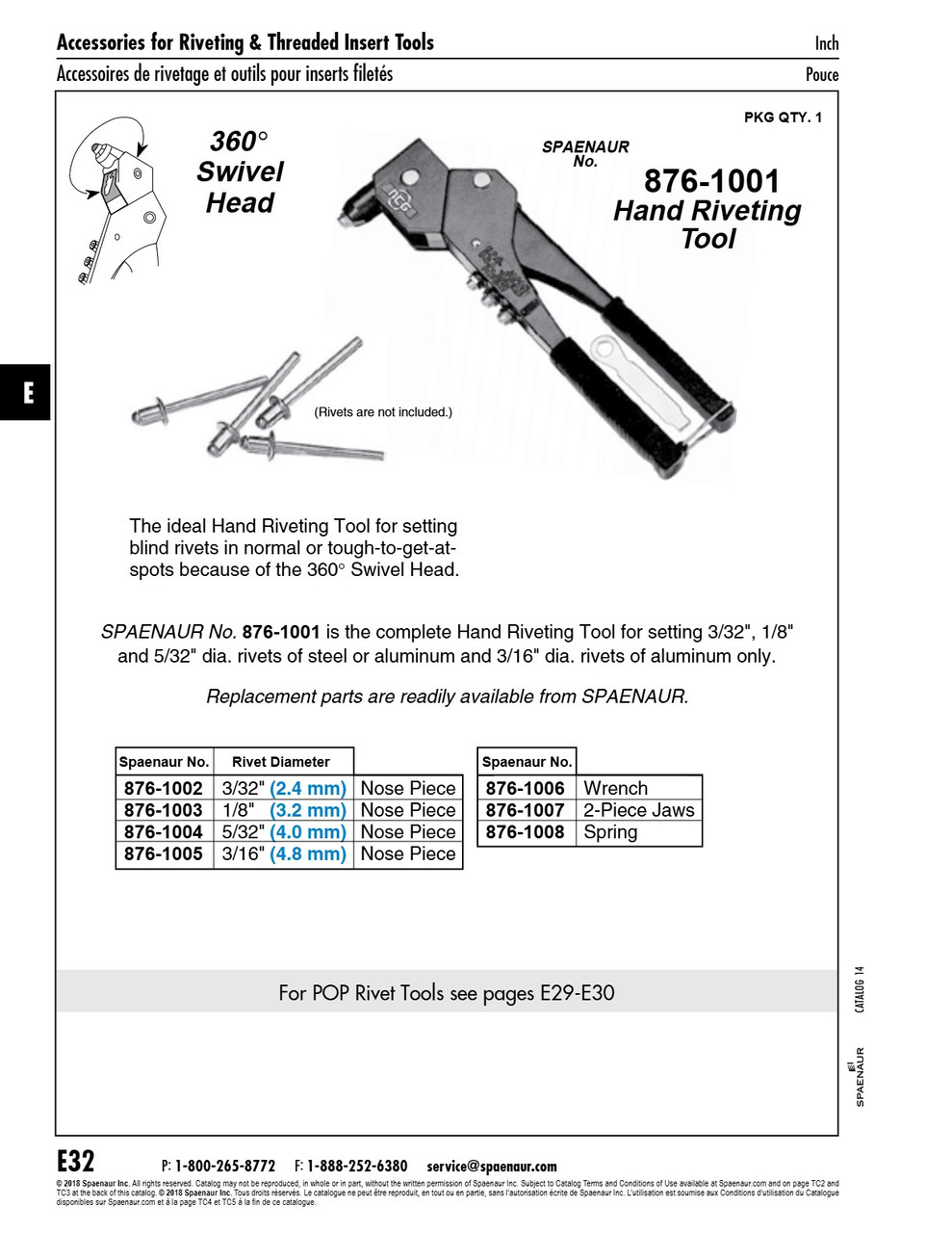 Nose Piece For #876-1001 1/8"   876-1003