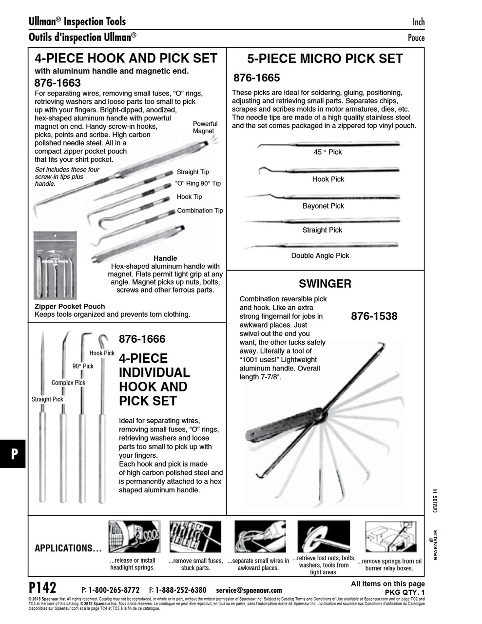 Micro Pick Set (5 Pc) Steel   876-1665