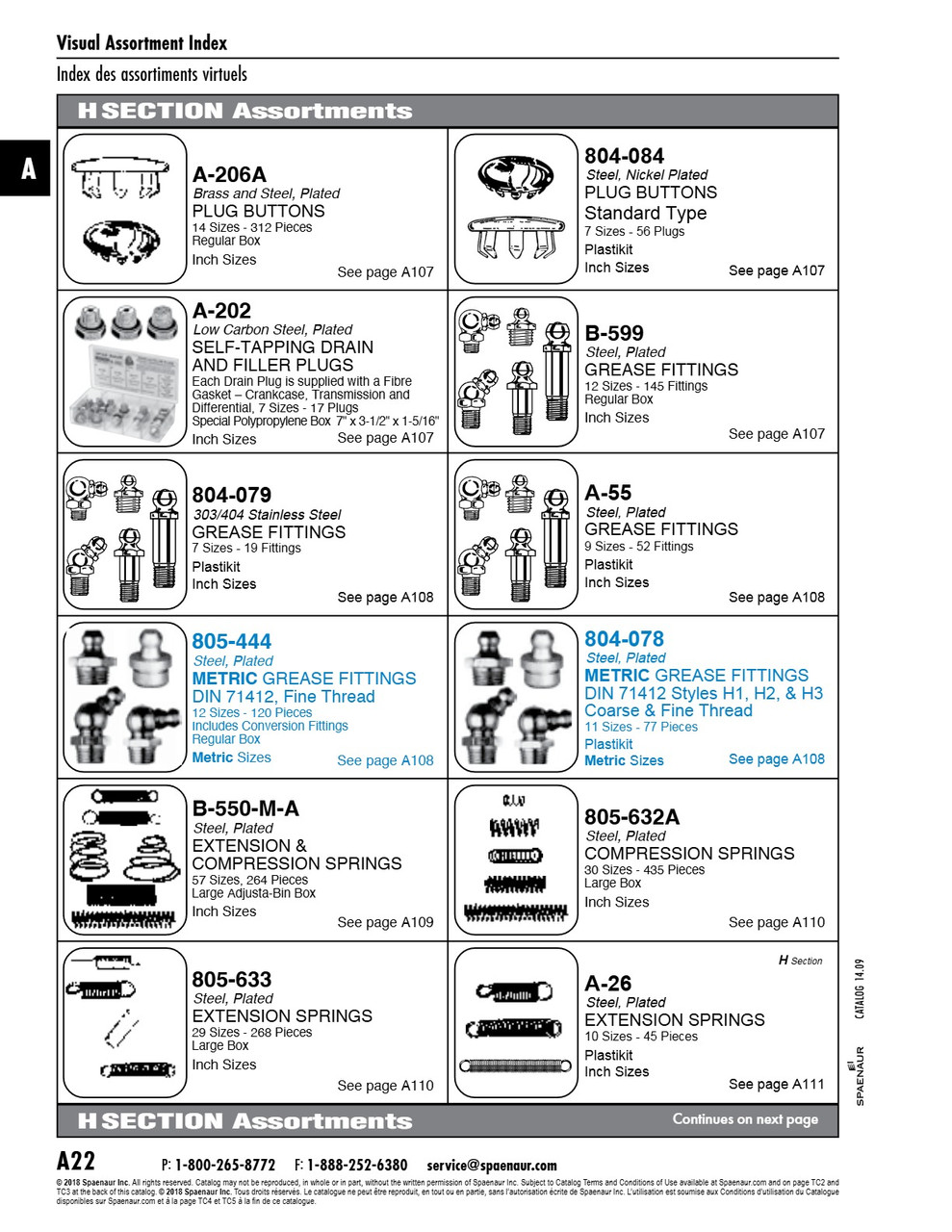 Assortment Of Plug Buttons Brass And Steel Nickel Plated In Metal Drawer   A-206A