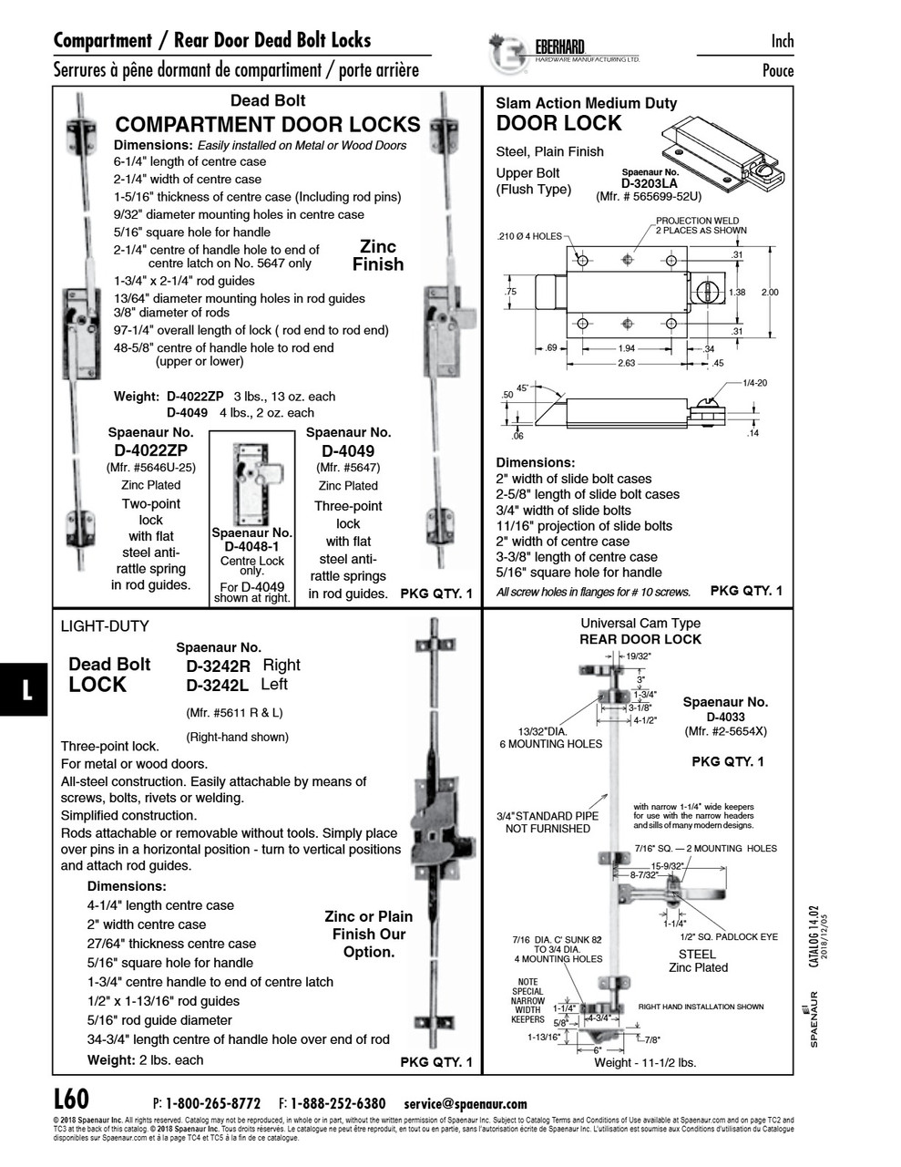 Centre Lock Only For D-4049 Steel Zinc Plated   D-4048-1