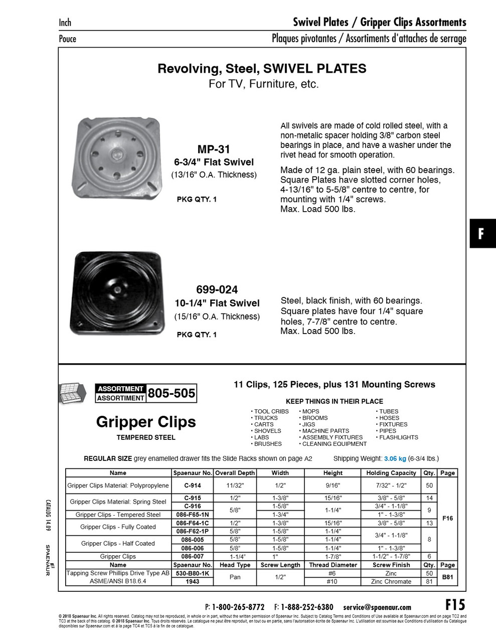 Swivel Revolving Plate W/ 60 Bearings 6 3/4" Square X 12 Gauge 13/16" O/A Thk Steel Plain Finish   MP-31