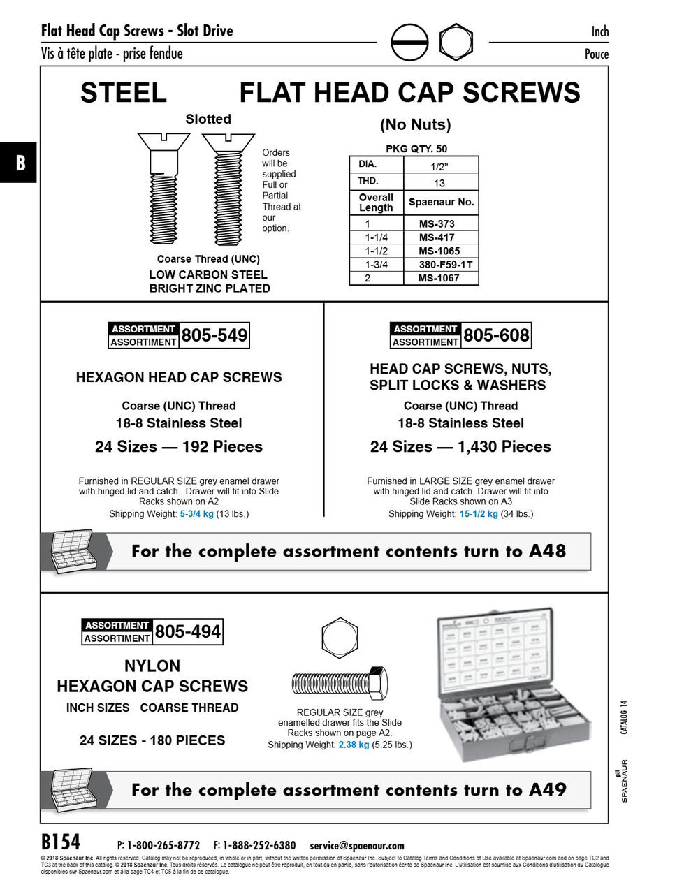 Machine Screw Slot Flat Hd 1/2"-13 Unc X 1" Low Carbon Steel Zinc Chromate Pltd Asme B18.6.3   MS-373