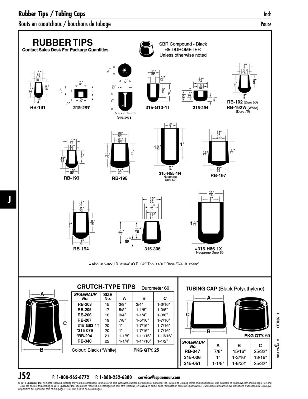 Crutch Tip 3/8" Id Size 15 Sbr Black 60 Duro   RB-203
