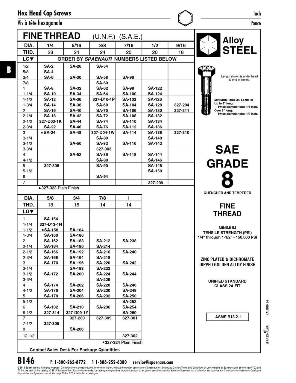Hex Head Cap Screw Sae Grade 8 Unf 3/8"-24 Unf X 3 1/2" Grade 8 Medium Carbon Alloy Steel Zinc Plated With Yellow Dichromate Ansi B18.2.1-1965   SA-82