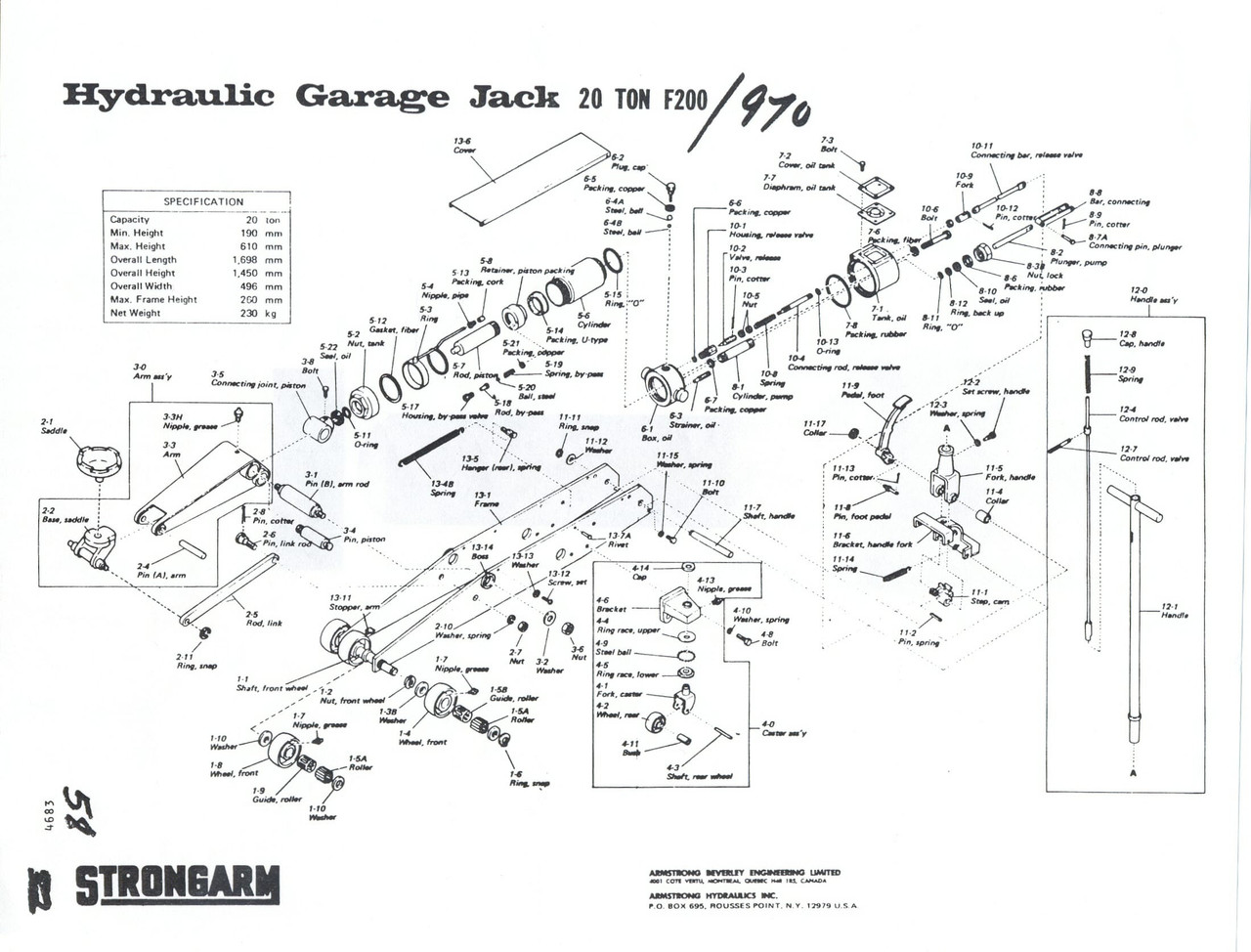 20 Ton Heavy-duty Service Jack  030438