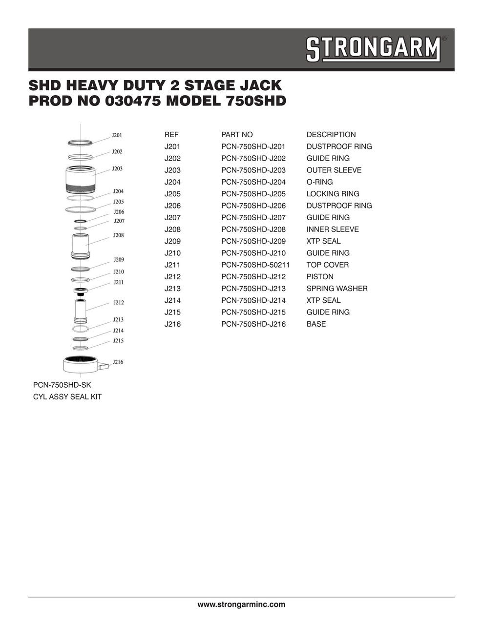 50/25 Ton 2 Stage Air Hydraulic Truck Jack  030475