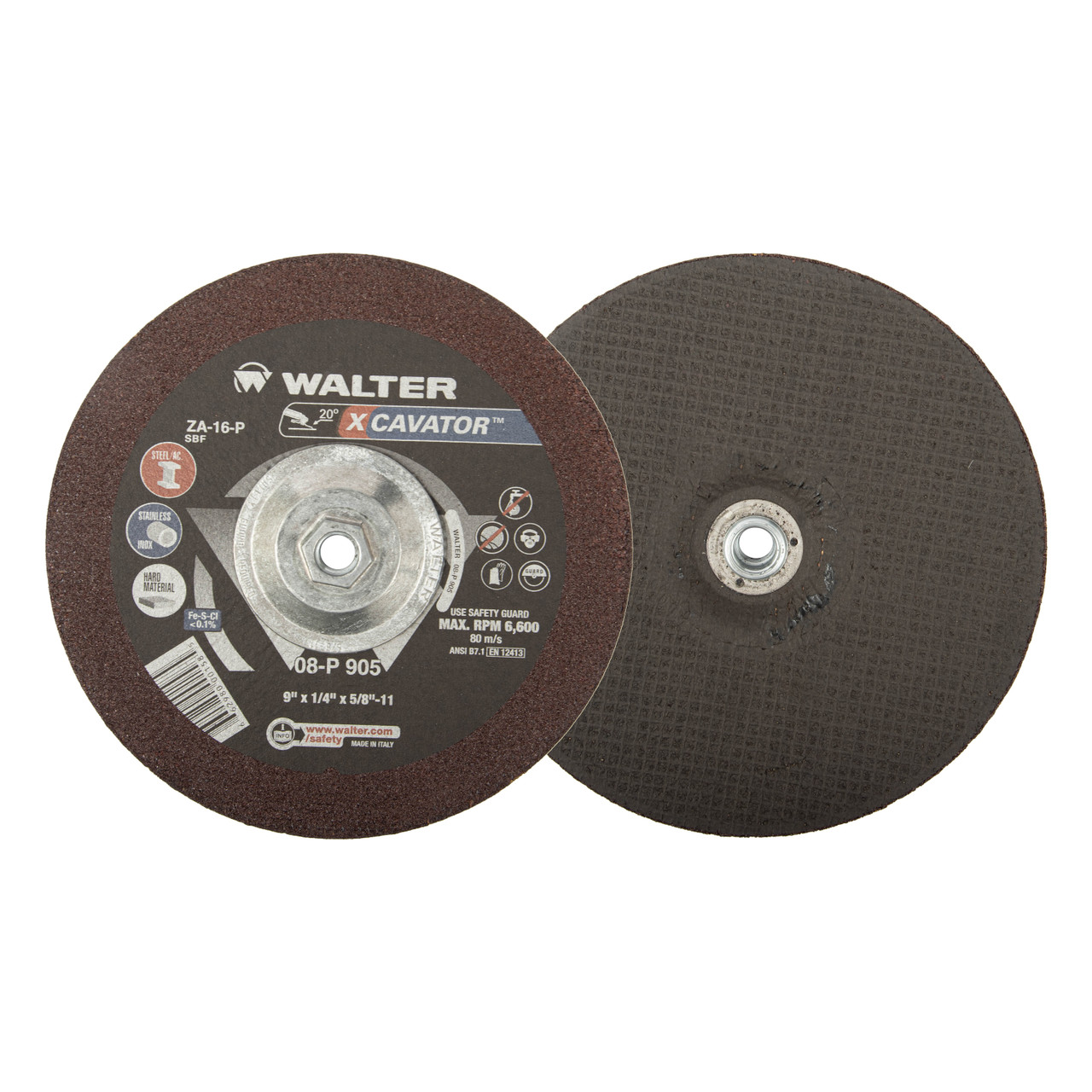 Xcavator® 10 Pc. 9 x 1/4 x 5/8"-11 ZA-24 Grinding Wheel   08P905