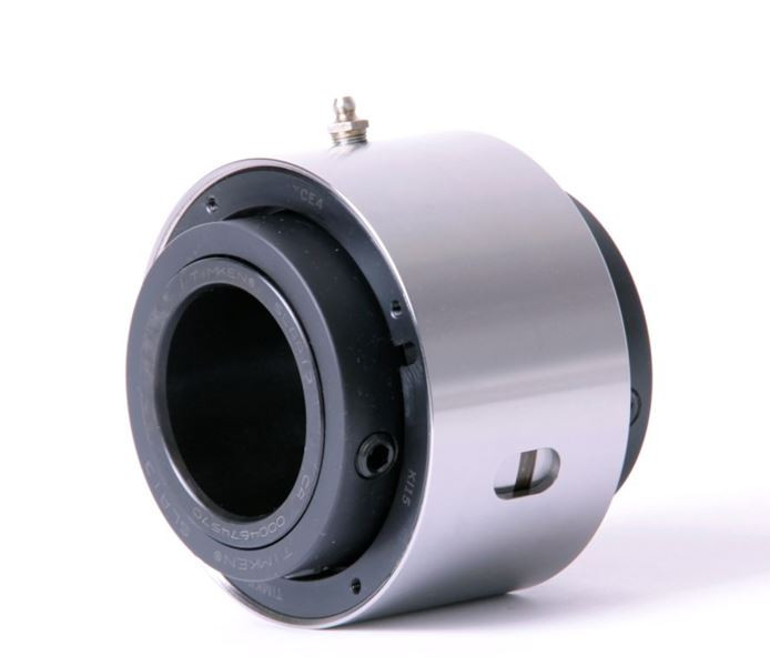 4-1/2" Timken QAAMC Cartridge Bearing Block - Two Concentric Shaft Collars - Double Lip Viton Seals - Float  QAAMC22A408SEC