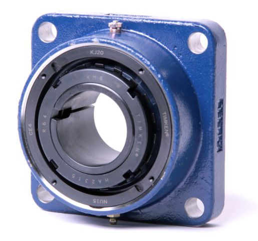 60mm Timken DVF Square Flange Block - Taper Lock Adapter - Double Lip Viton Seals - Fixed  DVF13K060SC