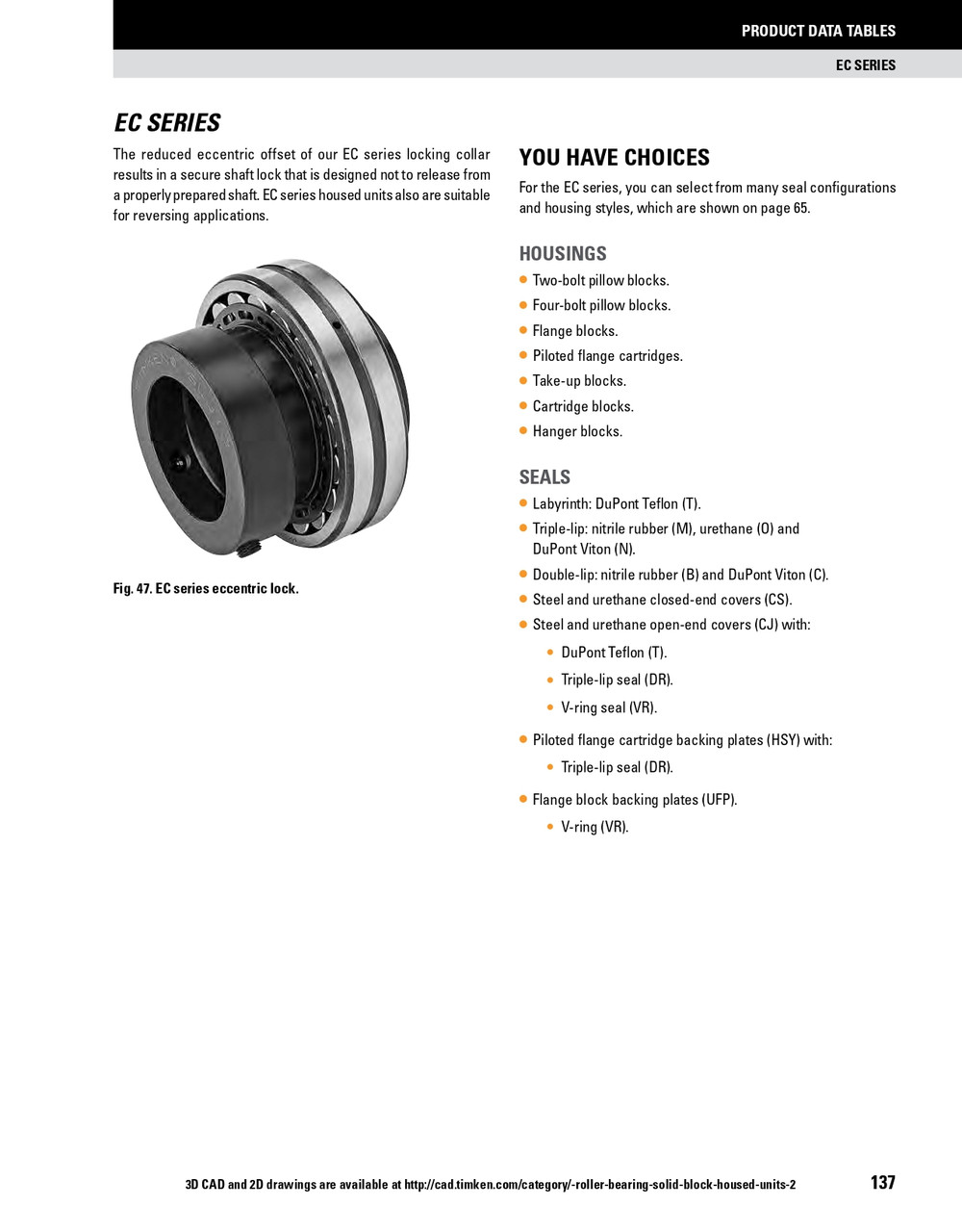 3-1/4" Timken QM Replacement Bearing & Seal Kit - Eccentric Locking Collar - Teflon Labyrinth Seals  QM304KITST