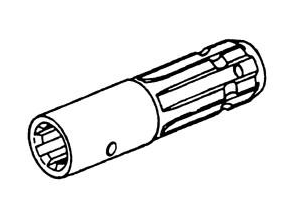 1-1/8"-6 Spline Female x 1-3/8"-6 Spline Male Set Screw PTO Adapter  PTO252