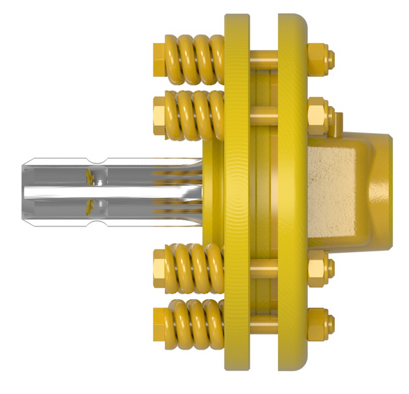 1-3/8"-6 Spline Male Shaft - 1-3/8"-6 Spline Female Push Pin QD - Friction Clutch Assembly  PTO5606006