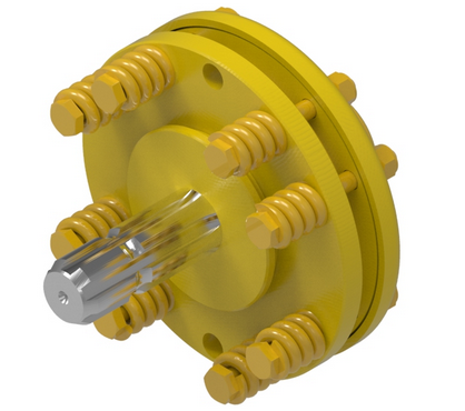 1-3/8"-6 Spline Male Shaft - 1-3/8"-6 Spline Female Push Pin QD - Friction Clutch Assembly  PTO5606006
