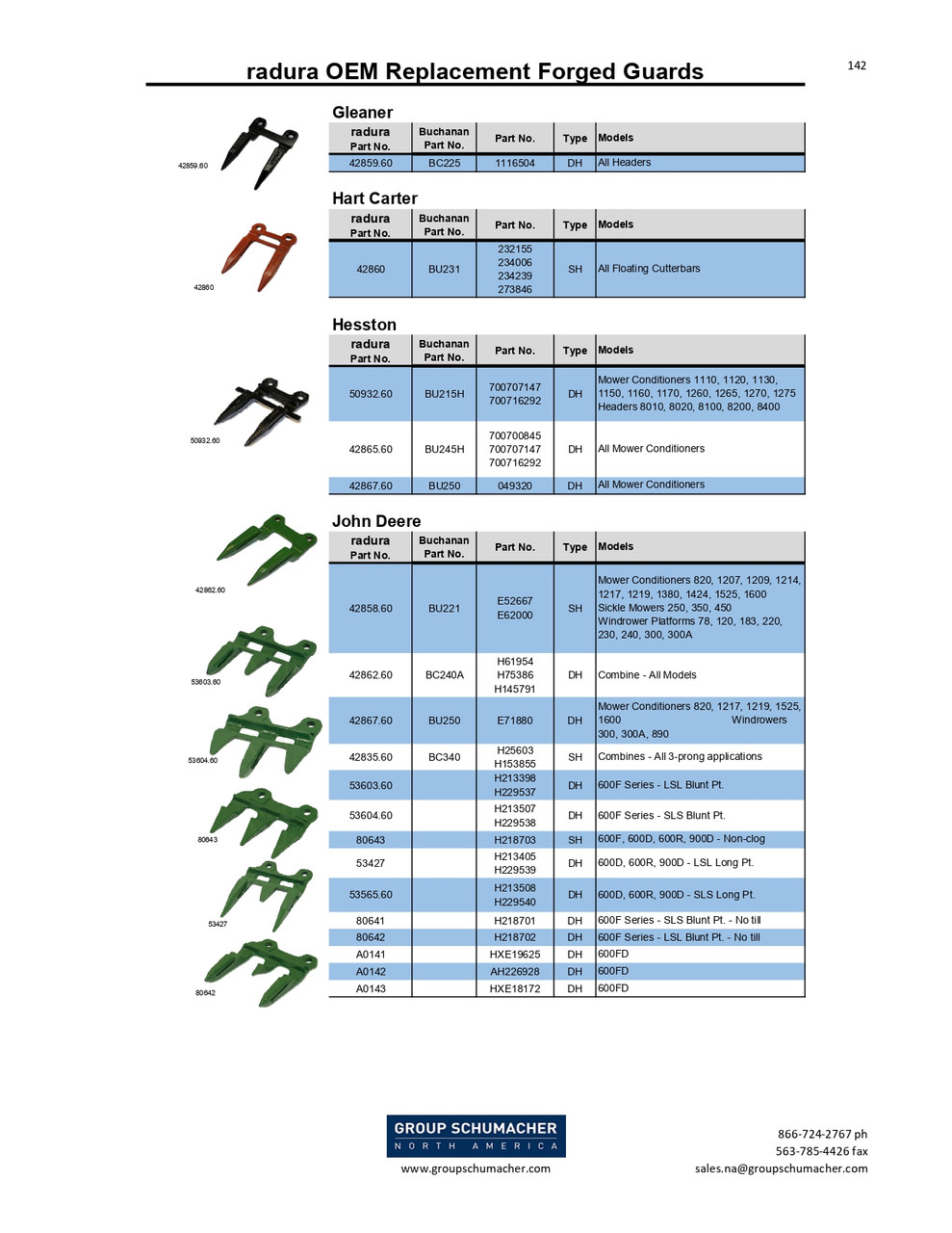 Schumacher John Deere 600FD Series Guard  GUAA0141