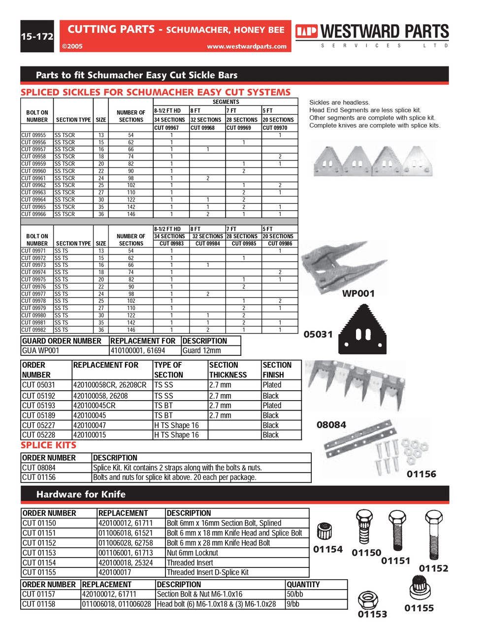 25 Pack Sickle Sections  CUT05031-25