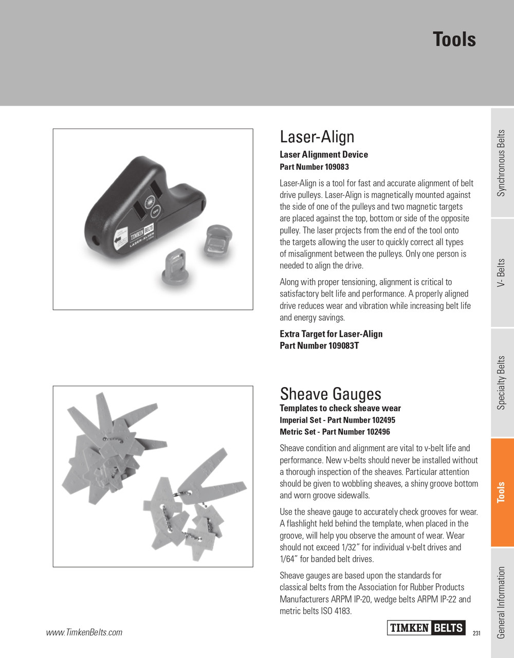 Metric Sheave Gauge Set   102496